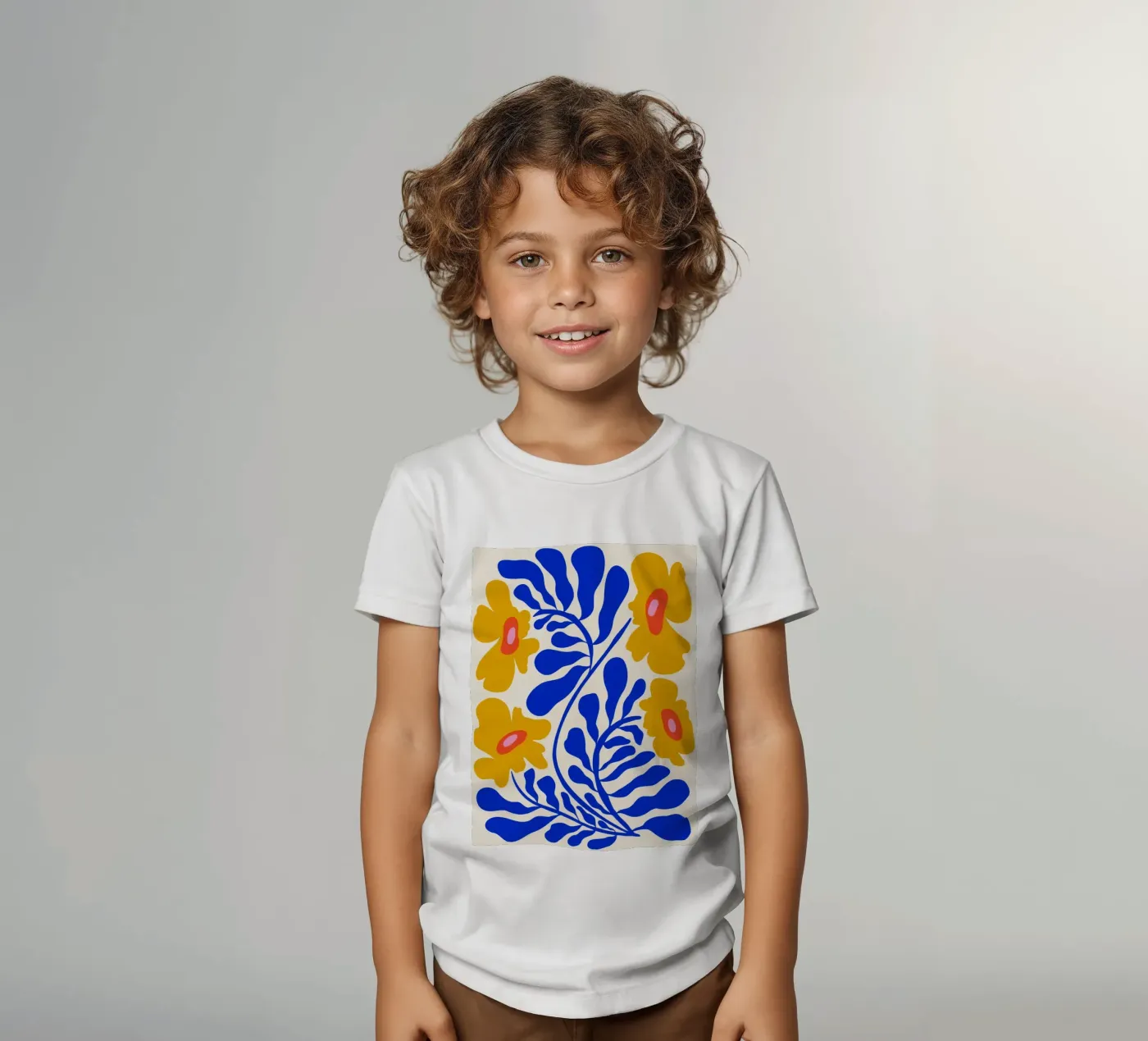 Saffier Zonneschijntuin kinder t-shirt van Miho Art Studio