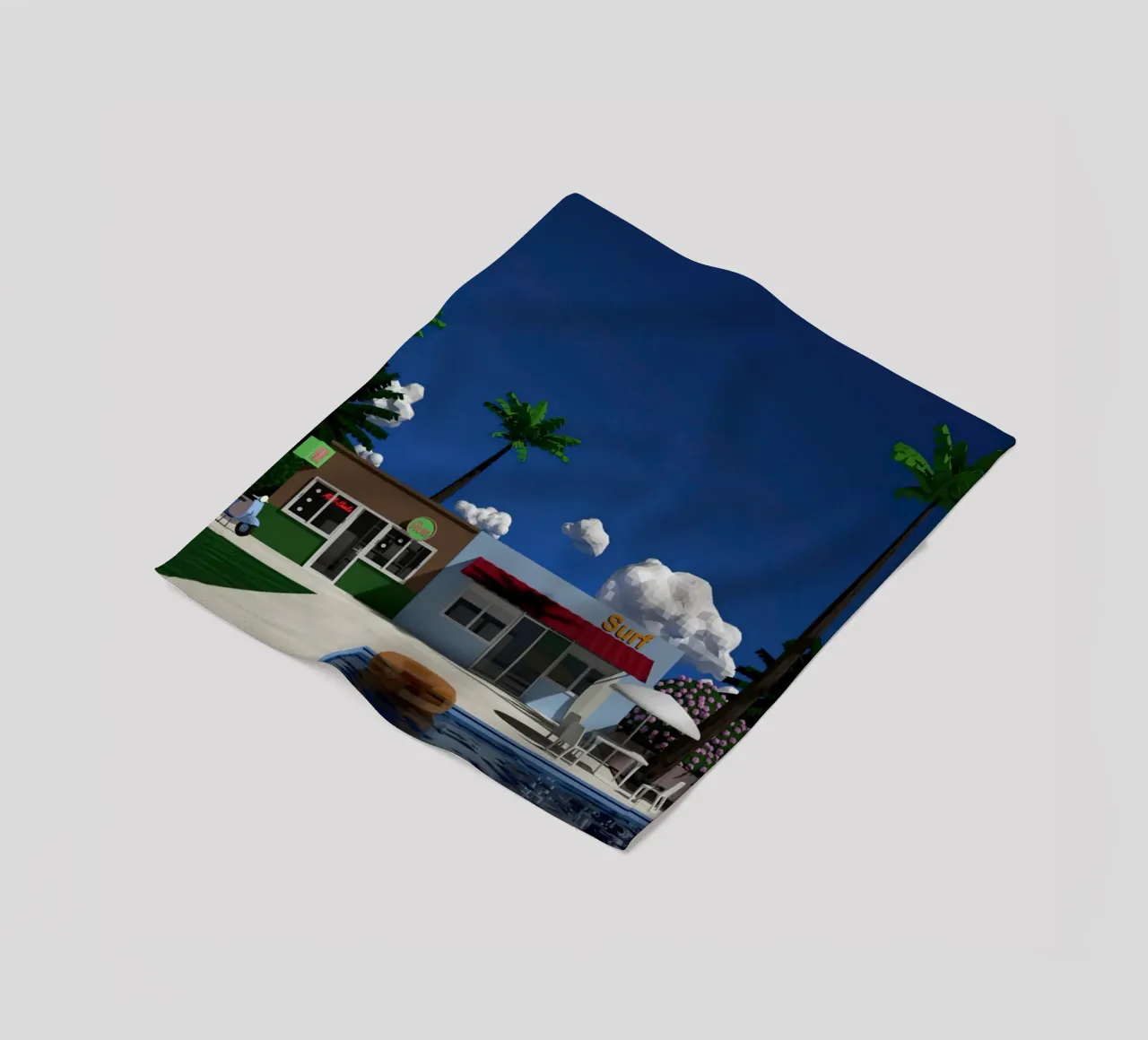 Scena low poly Hiroshi Nagai coperta in pile da MarshArt