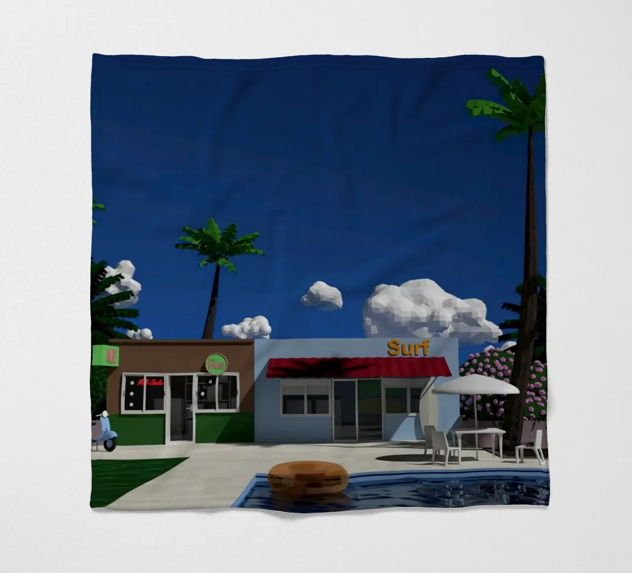 Scena low poly Hiroshi Nagai coperta in pile da MarshArt