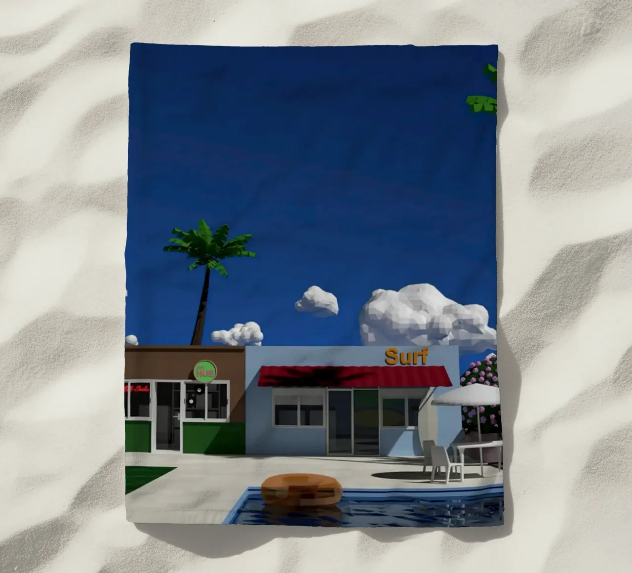 Scena low poly Hiroshi Nagai telo mare da MarshArt