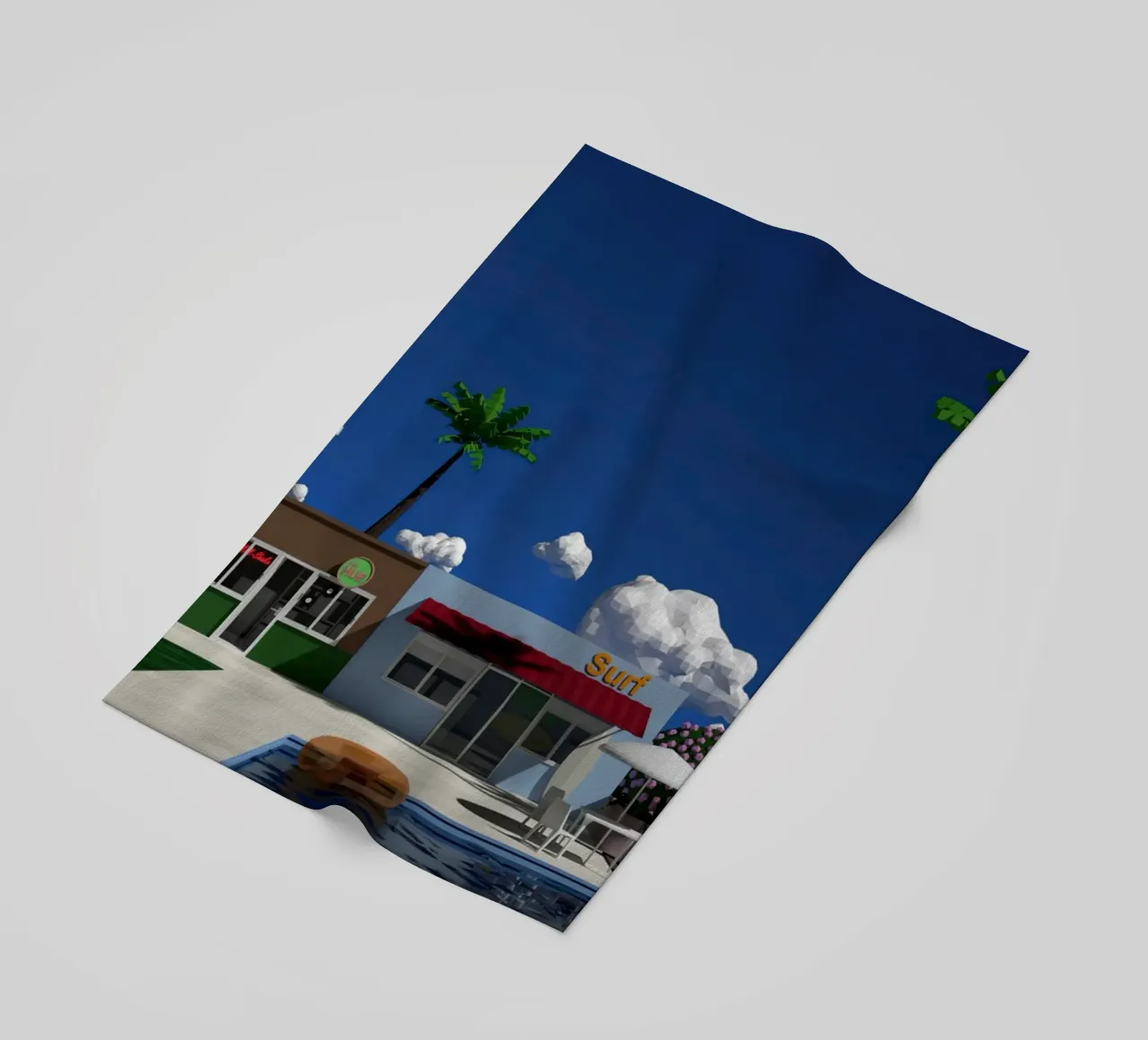 Scena low poly Hiroshi Nagai telo mare da MarshArt