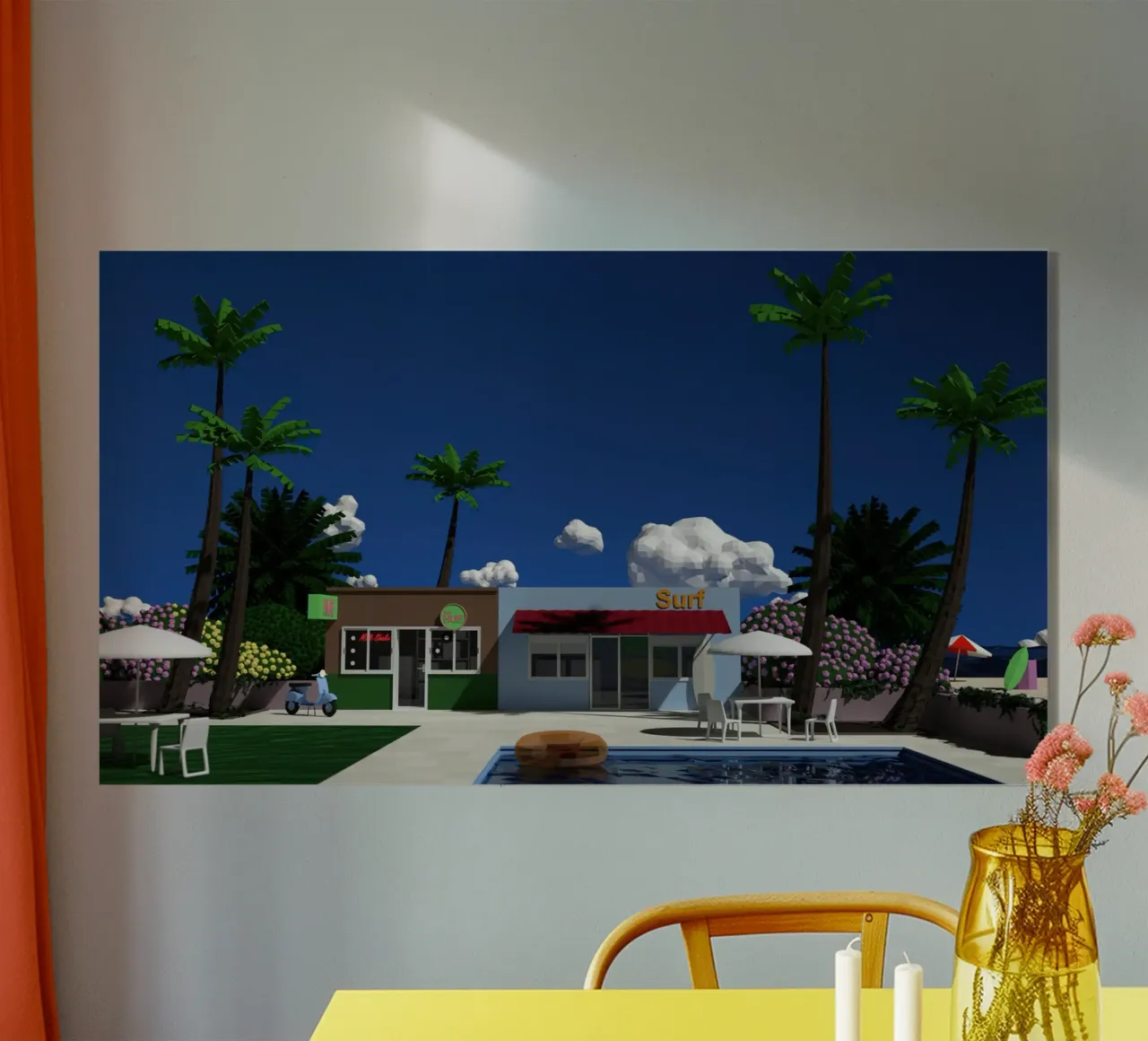 Scena low poly Hiroshi Nagai plexiglass da MarshArt