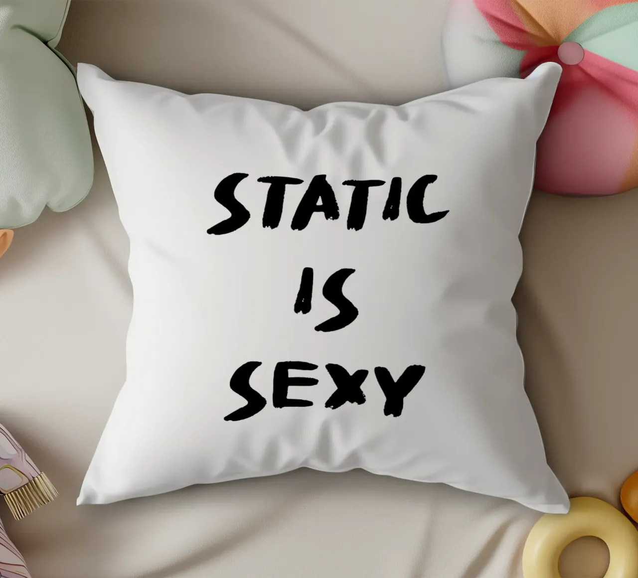 Static is Sexy - Boulderspruch cuscino da boulderquotes
