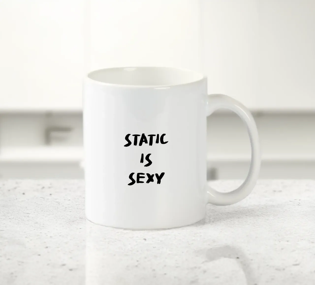 Static is Sexy - Boulderspruch tazza in ceramica da boulderquotes
