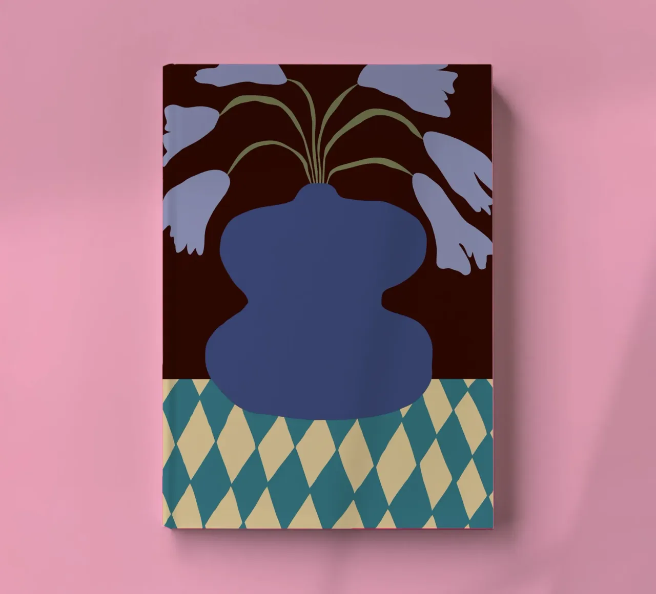 Purple pottery and dropping lily notebook by Miho Art Studio