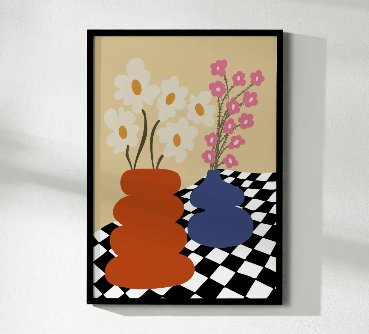 Due ceramiche in fiore poster con telaio in alluminio da Miho Art Studio