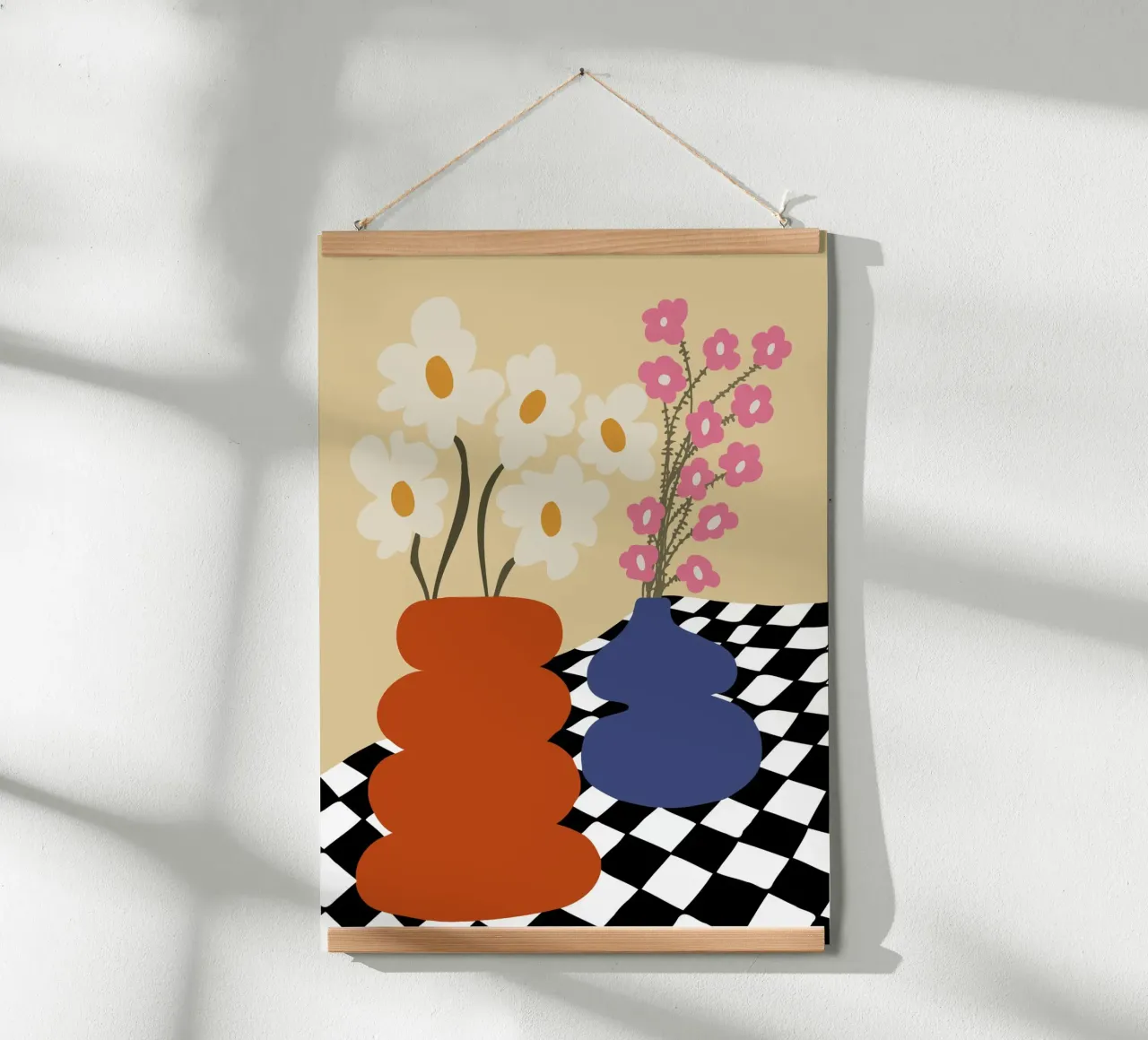 Due ceramiche in fiore poster con telaio in alluminio da Miho Art Studio