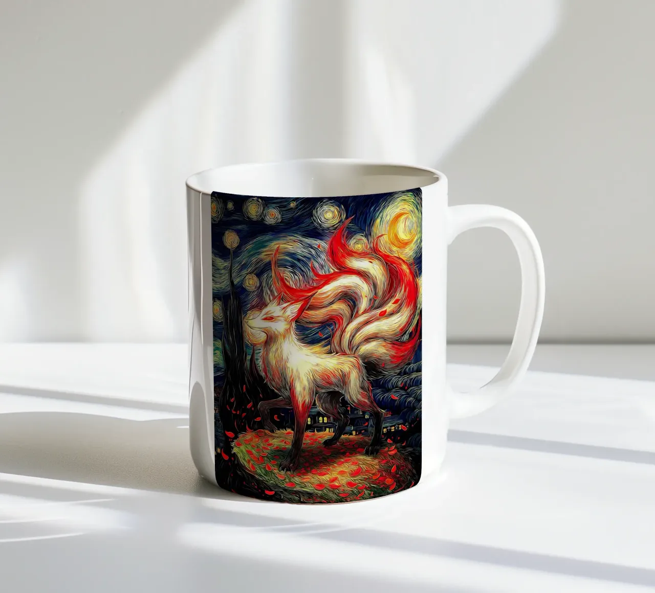 Volpe a nove code tazza in ceramica da Fleur de Lys