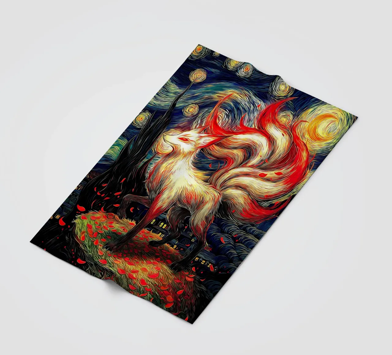 Volpe a nove code coperta in pile da Fleur de Lys