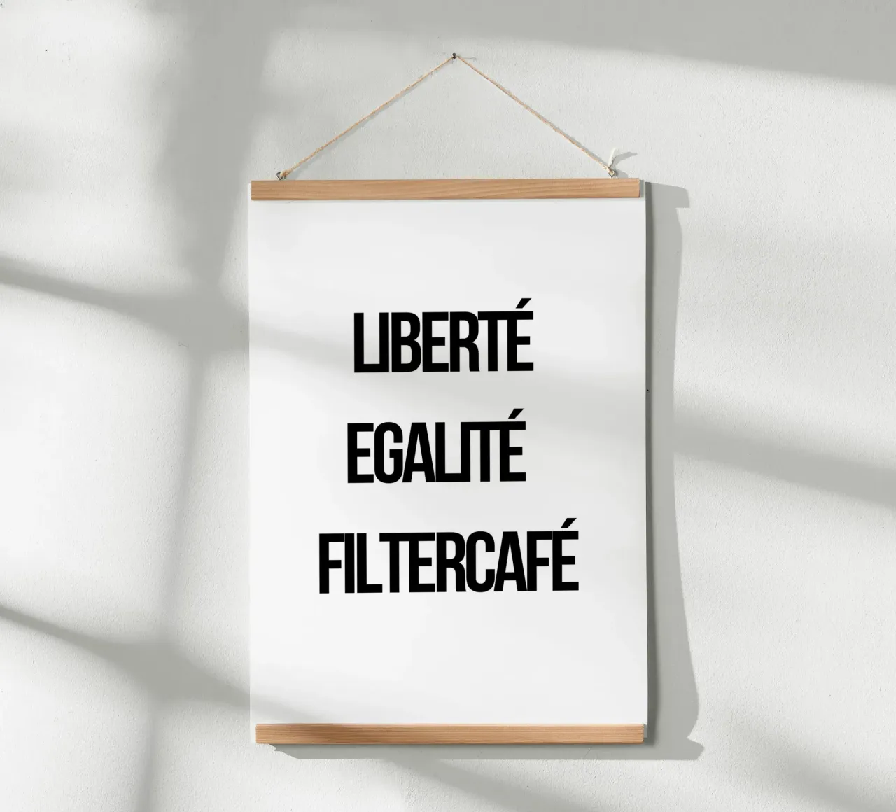 Liberté Egalité Filtercafé poster con telaio in plastica da typostudio