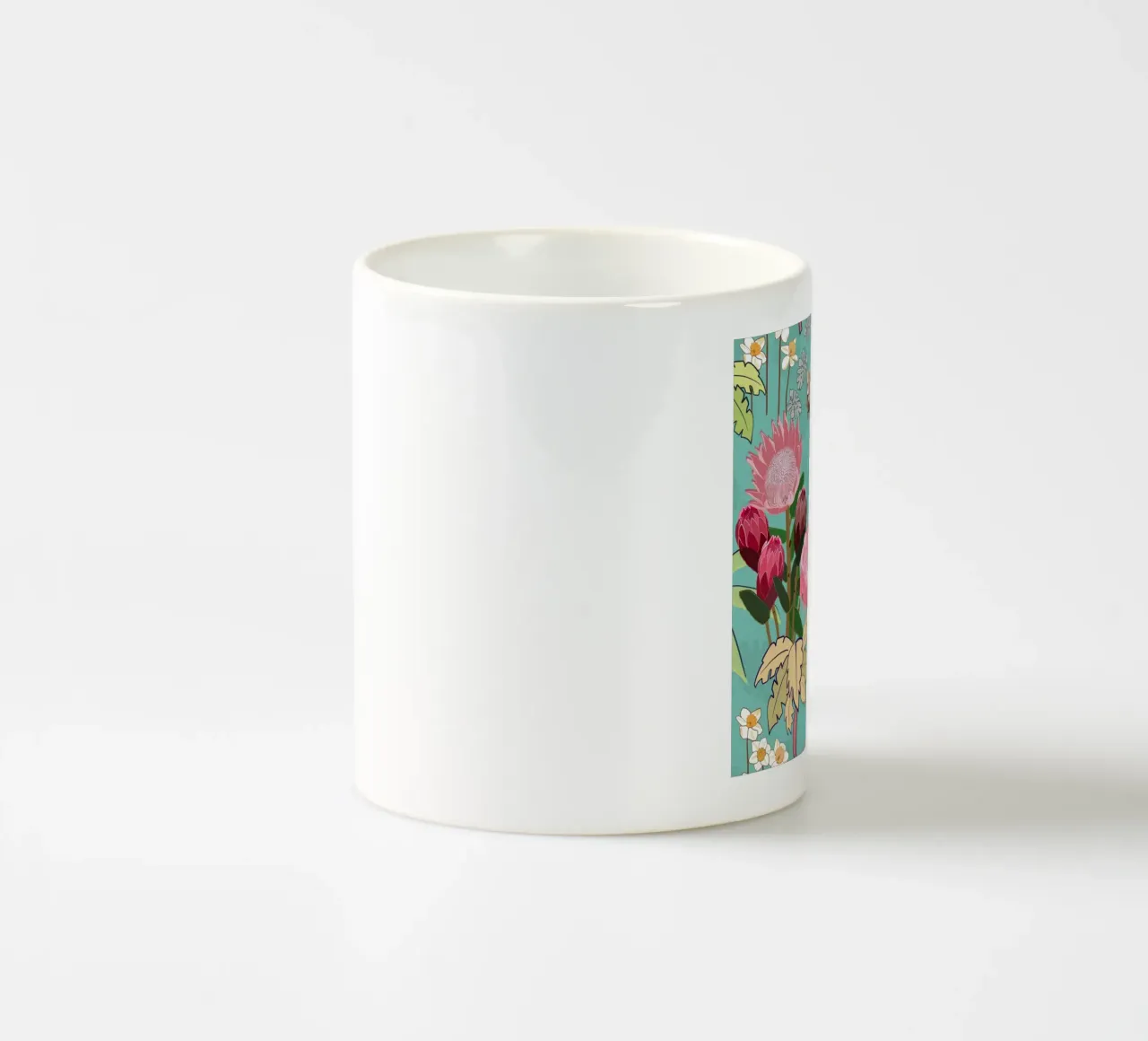 Tigre e pavone tazza in ceramica da gulsengunel