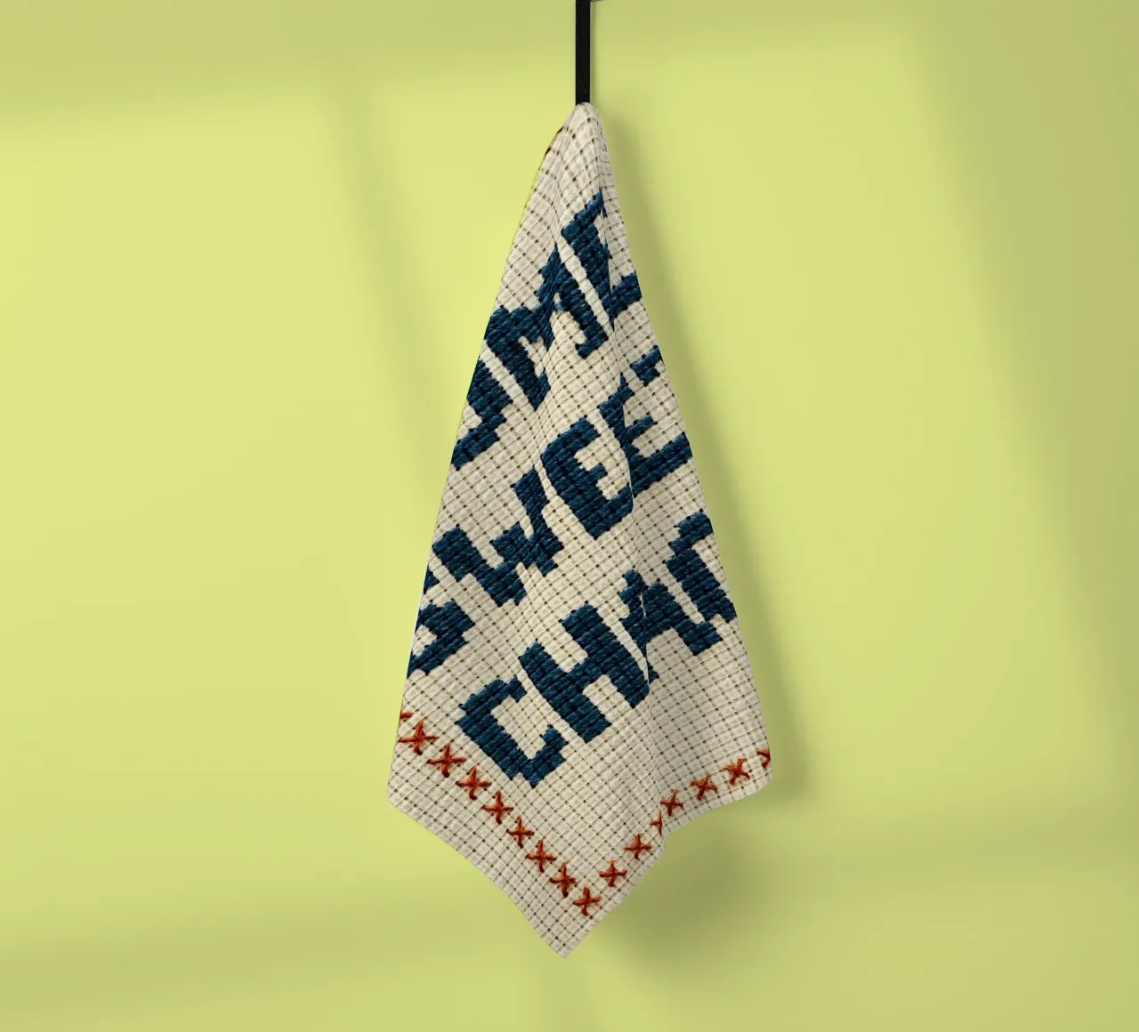 Typo con fascino - Più Amore Por Favour ricamo immagine canovaccio da cucina da QuooodZ by MooodzArt
