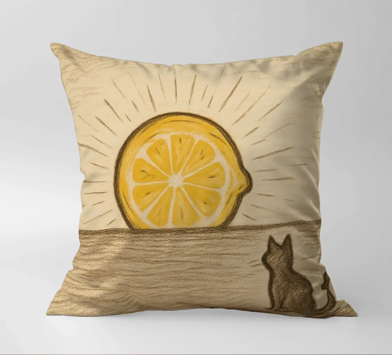 Limone Orizzonte cuscino da LemonCat Studio