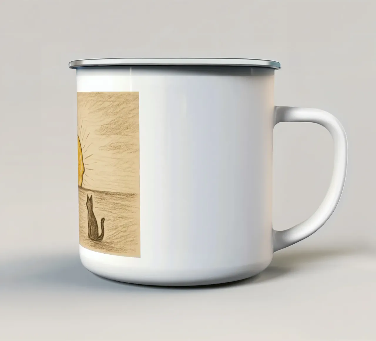 Limone Orizzonte tazza in smalto da LemonCat Studio