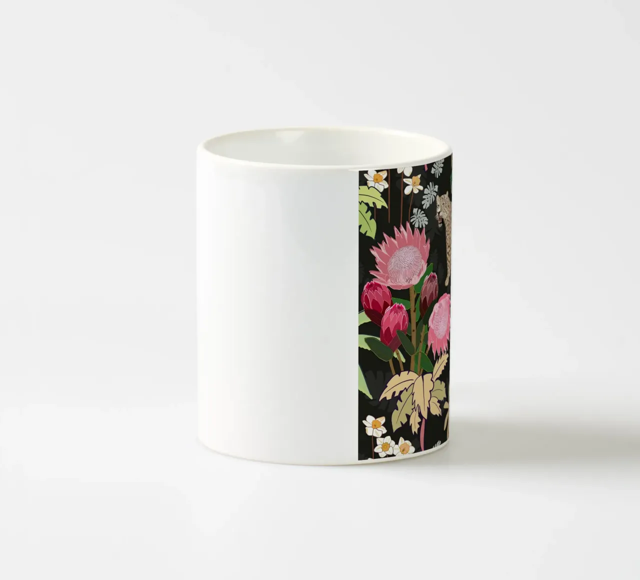 Tigre e pavone II tazza in ceramica da gulsengunel