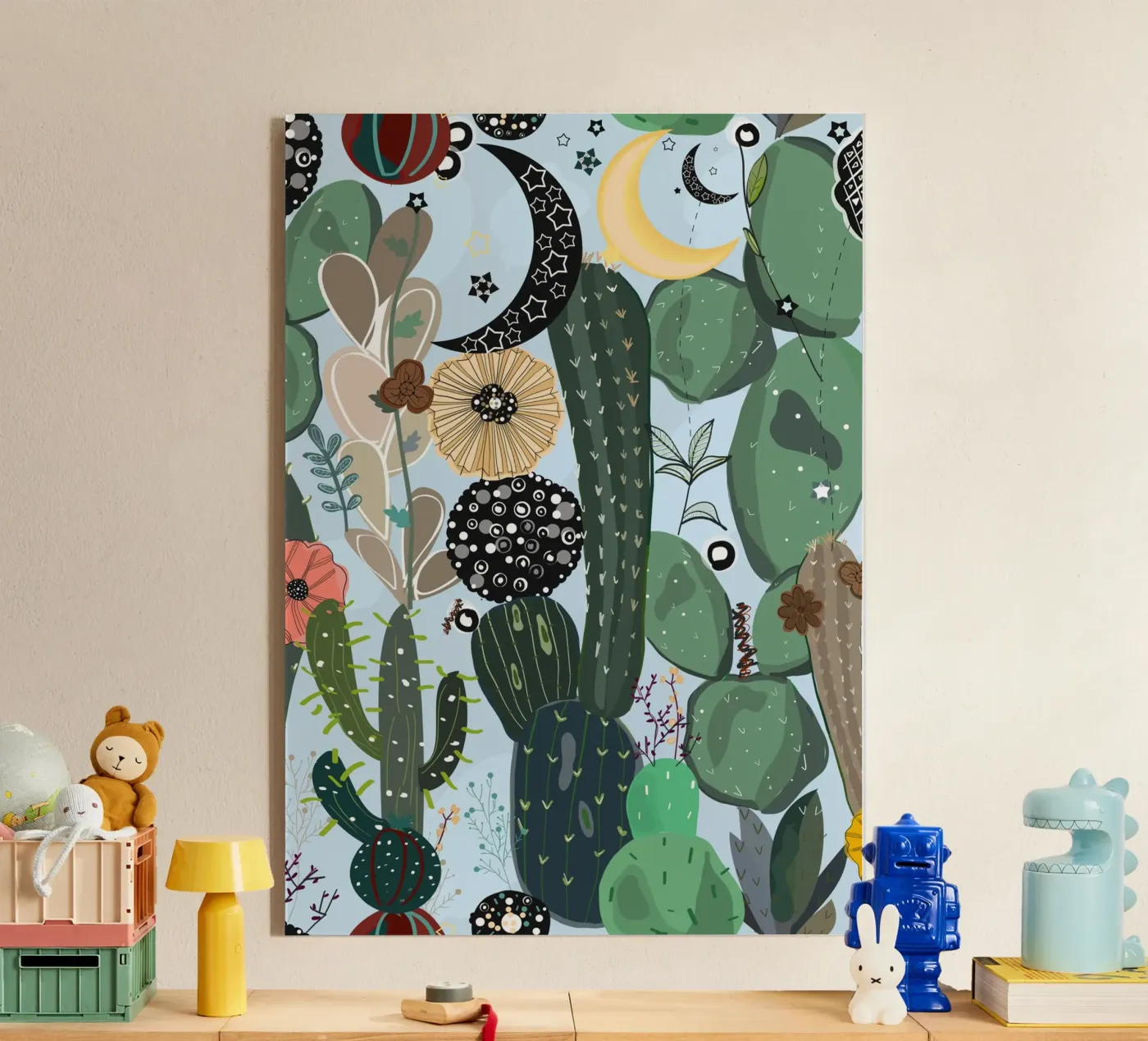 Succulents mooon and star plexiglas de gulsengunel