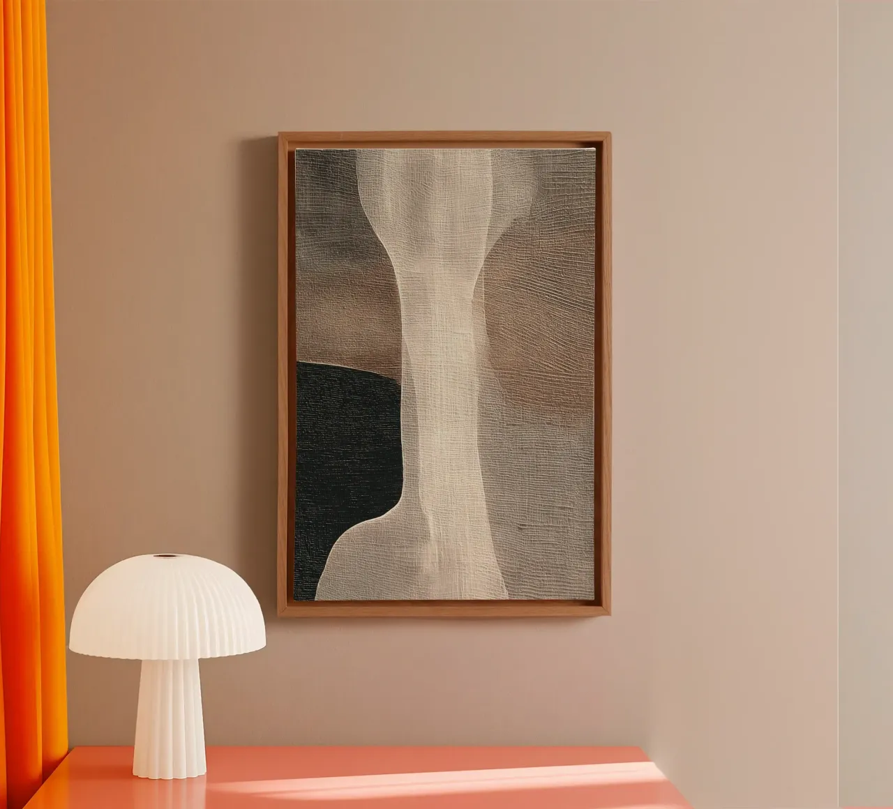 Inner Earth #1 canvas with Floater frame by Papersky