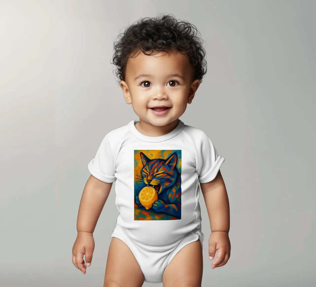 The Sour Bite body neonato maniche corte da LemonCat Studio