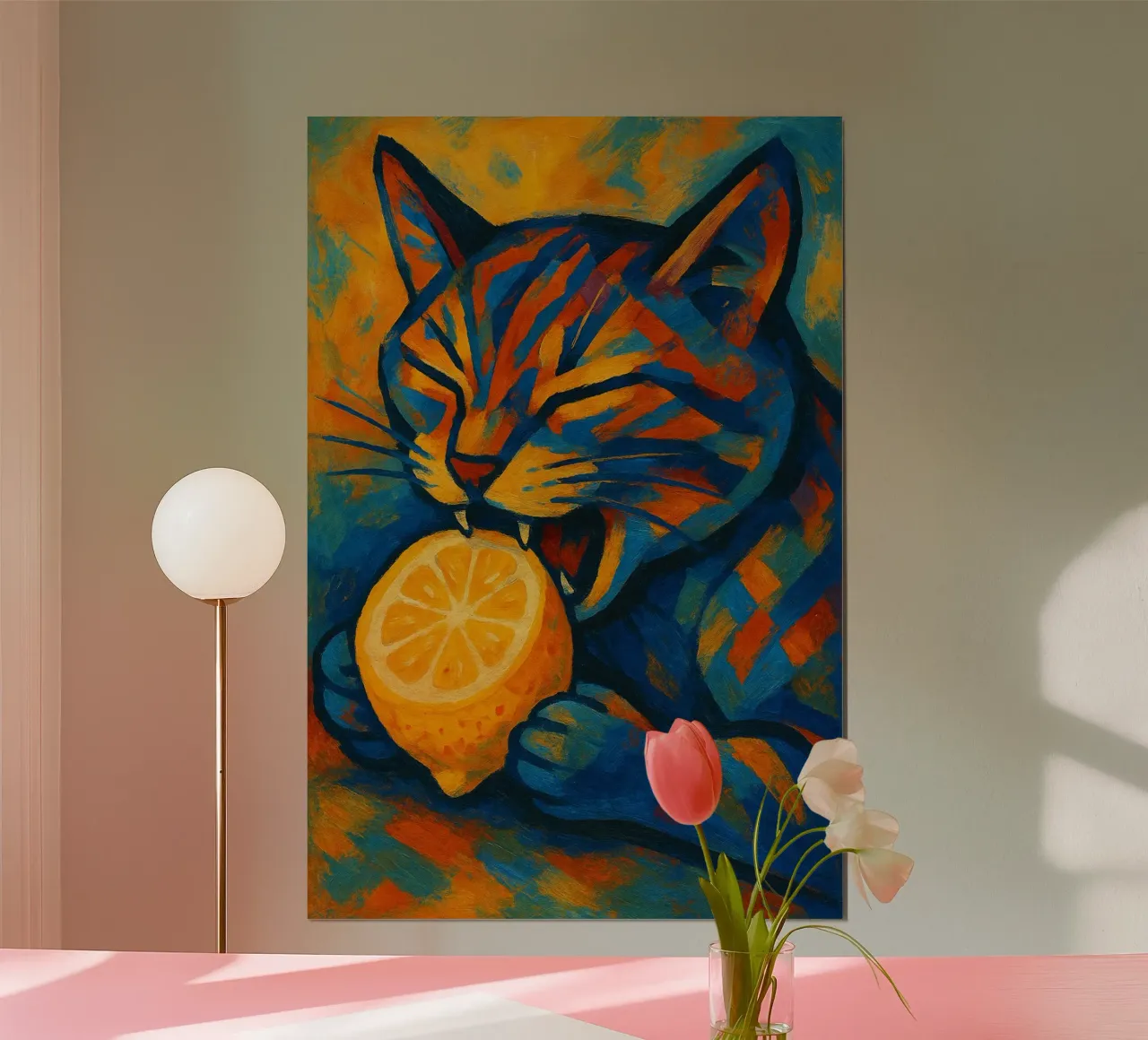 The Sour Bite poster con telaio in plastica da LemonCat Studio