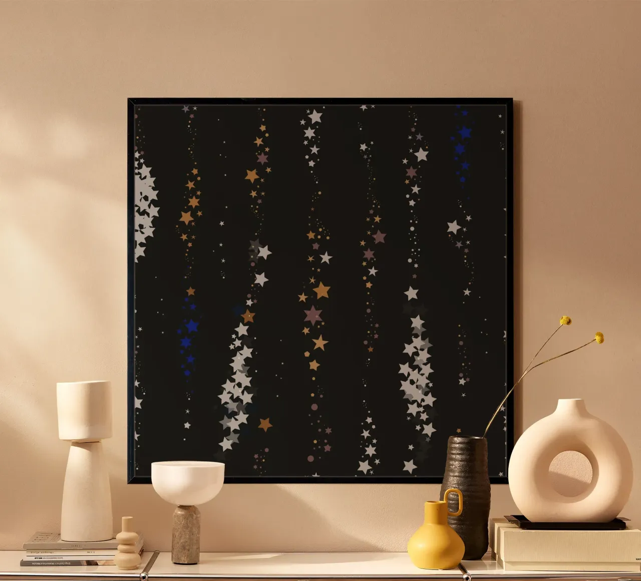 Stelle oro poster con telaio in plastica da gulsengunel