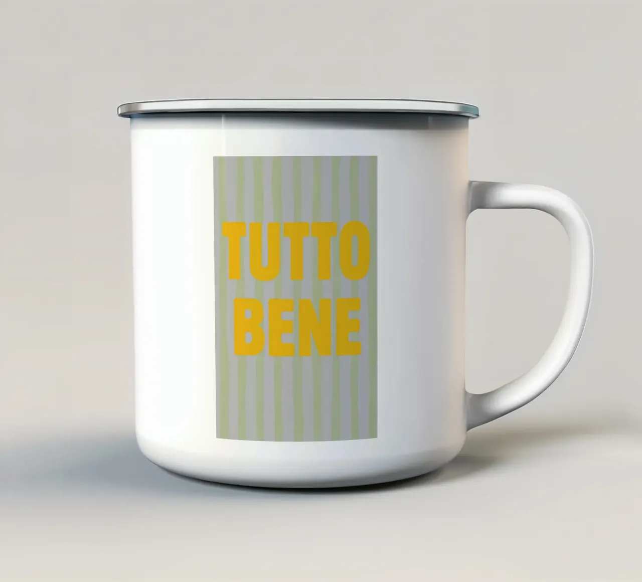 Tutto Bene tazza in smalto da typostudio