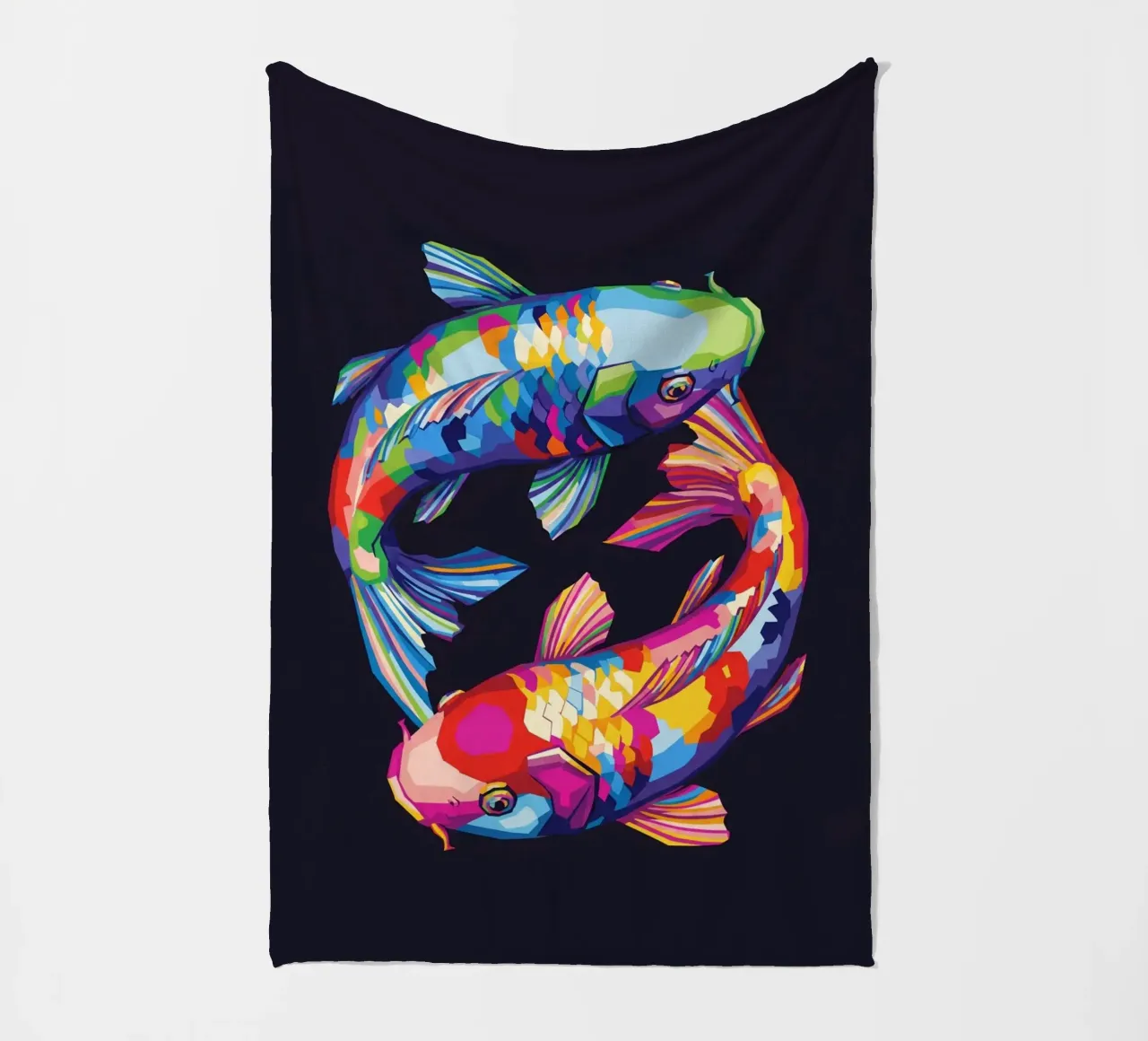 Pesce koi Yin Yang coperta in pile da Wild Life studio