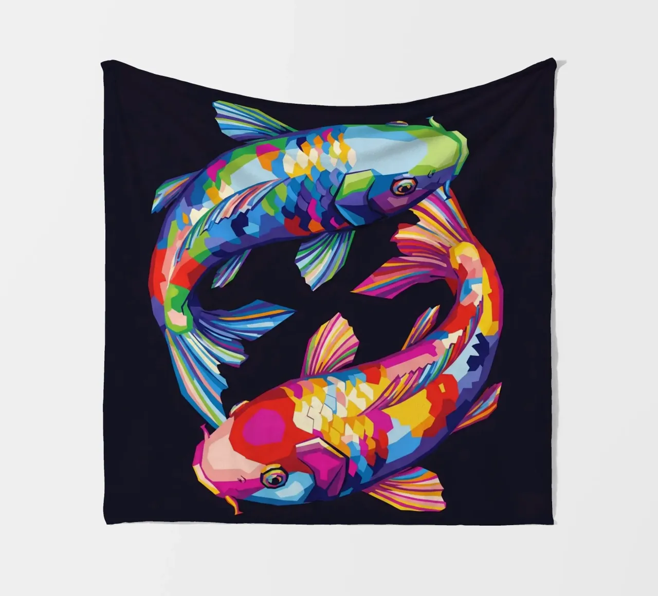 Pesce koi Yin Yang coperta in pile da Wild Life studio