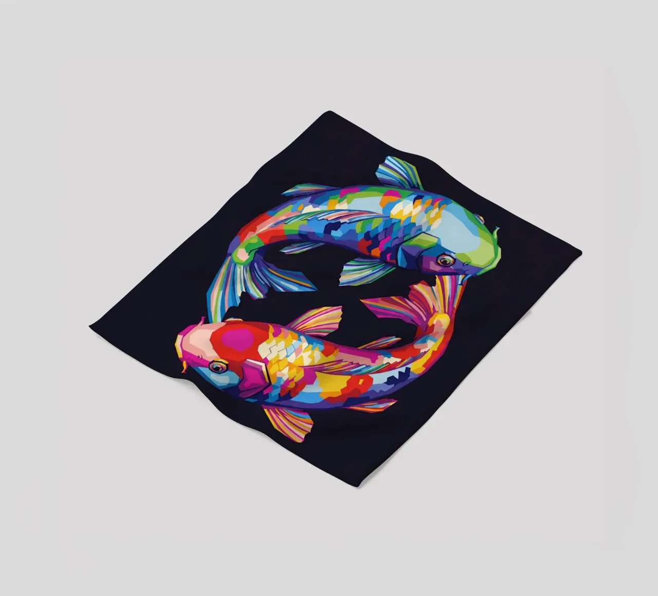 Pesce koi Yin Yang coperta in pile da Wild Life studio