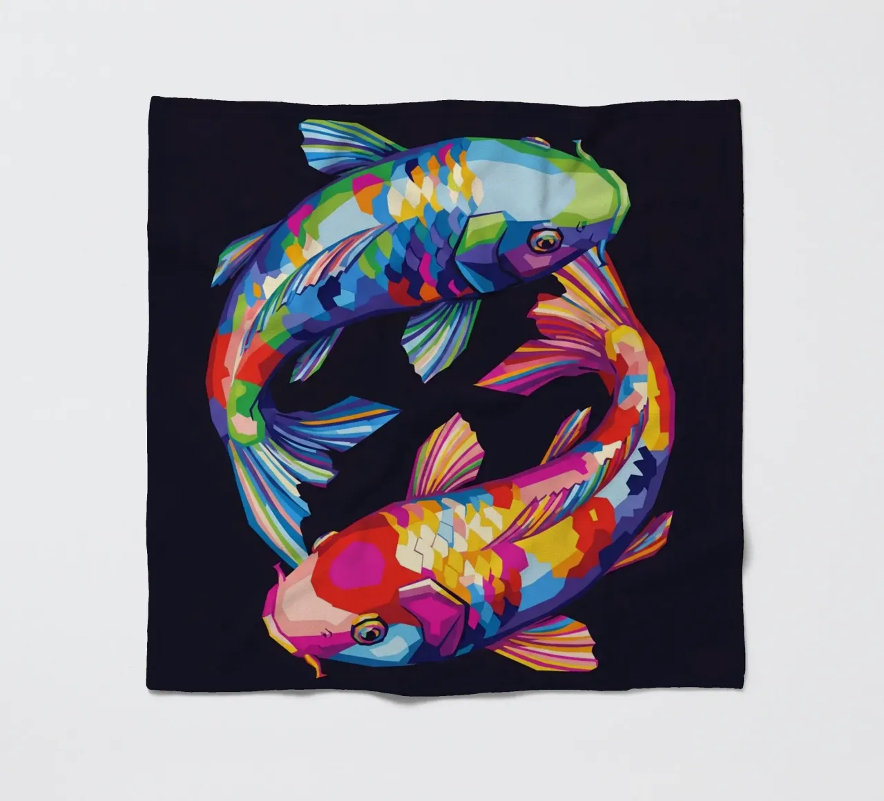 Pesce koi Yin Yang coperta in pile da Wild Life studio