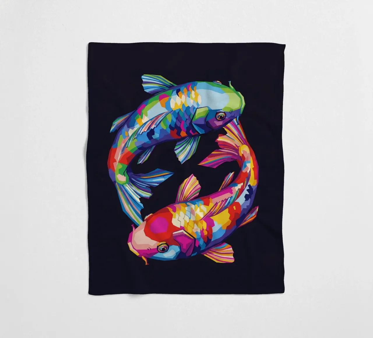 Pesce koi Yin Yang coperta in pile da Wild Life studio