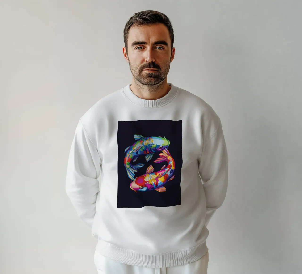 Pesce koi Yin Yang felpa da Wild Life studio