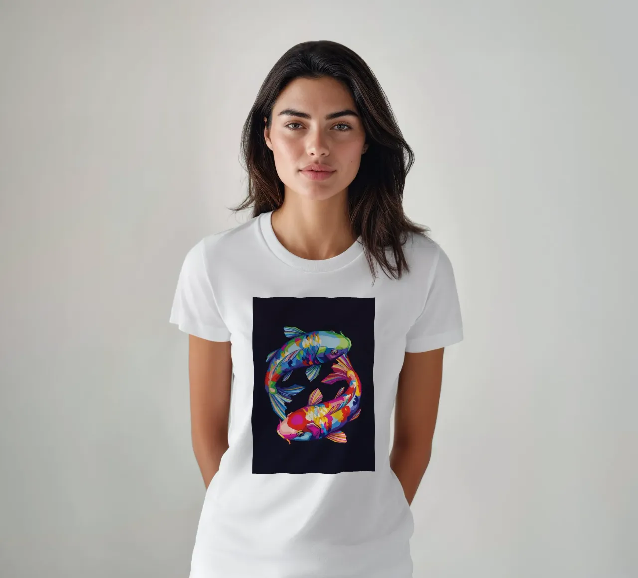 Pesce koi Yin Yang t-shirt da Wild Life studio