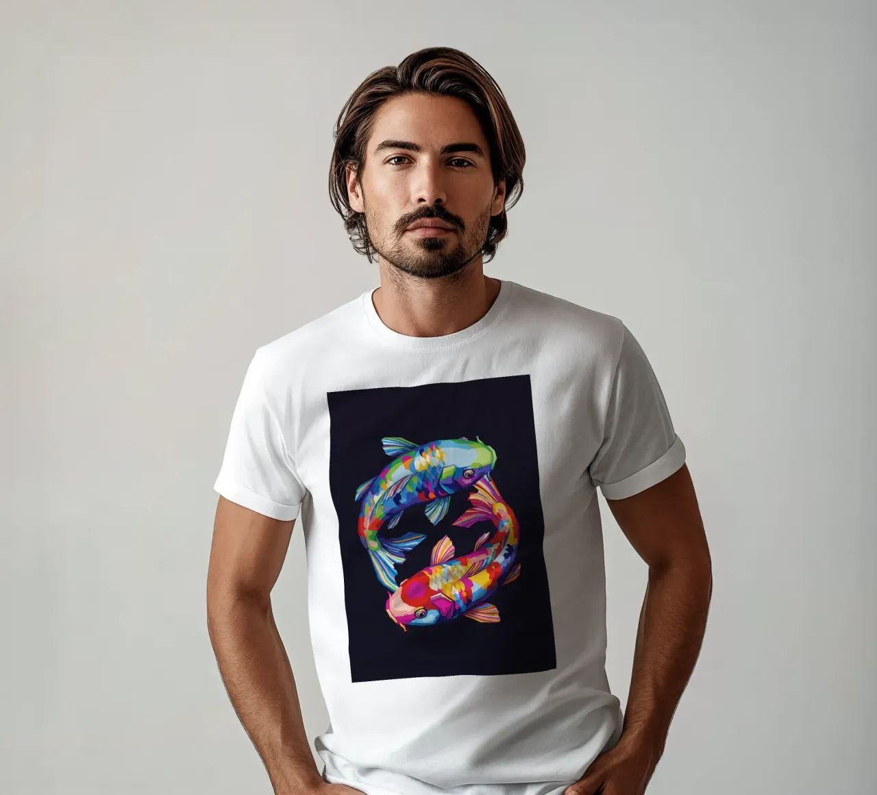 Pesce koi Yin Yang t-shirt da Wild Life studio