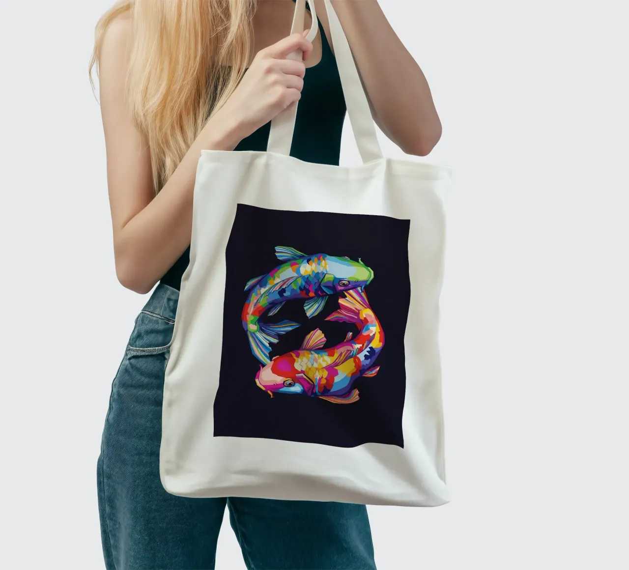 Pesce koi Yin Yang borsa in juta da Wild Life studio