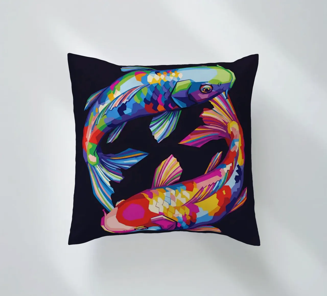 Pesce koi Yin Yang cuscino da Wild Life studio