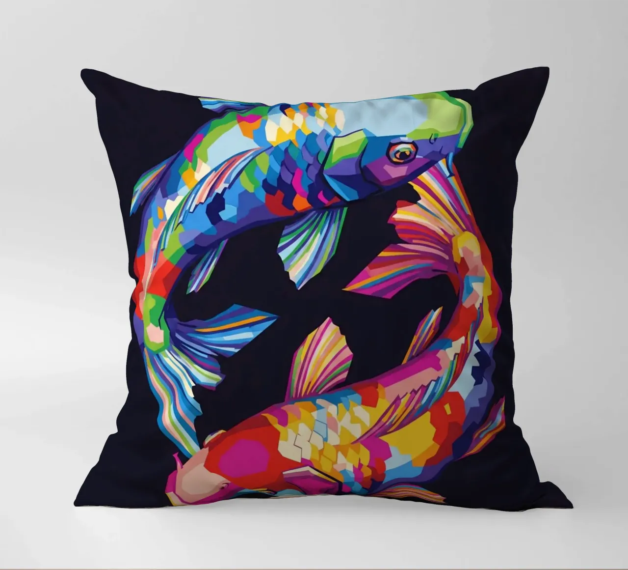 Pesce koi Yin Yang cuscino da Wild Life studio