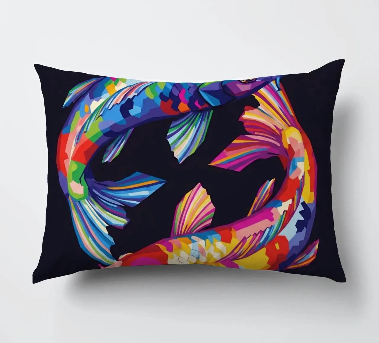 Pesce koi Yin Yang cuscino da Wild Life studio