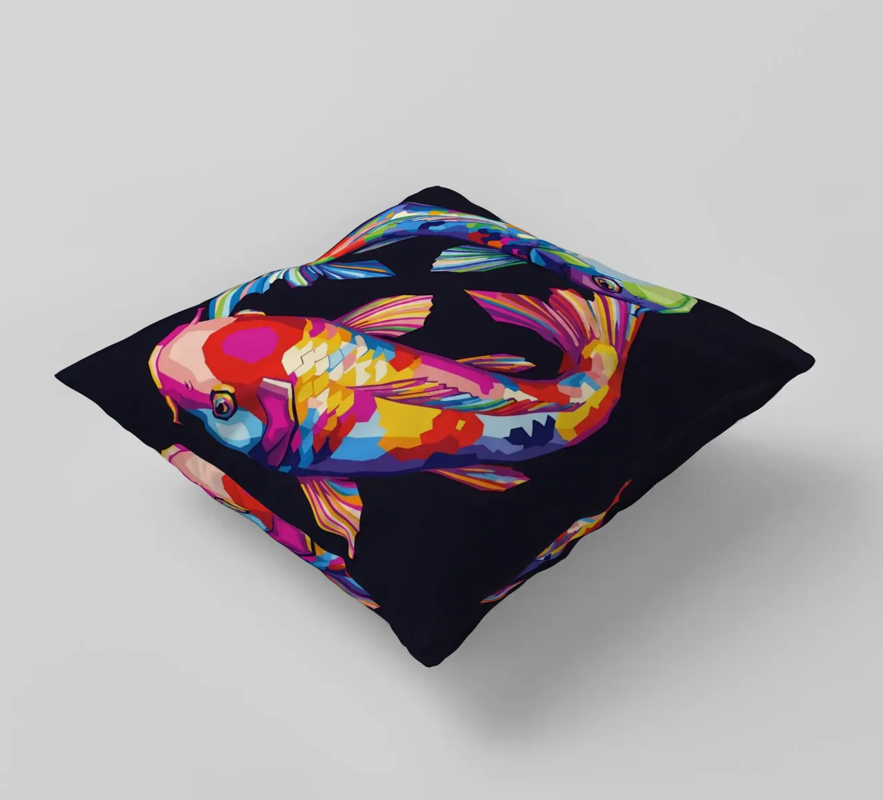 Pesce koi Yin Yang cuscino da Wild Life studio