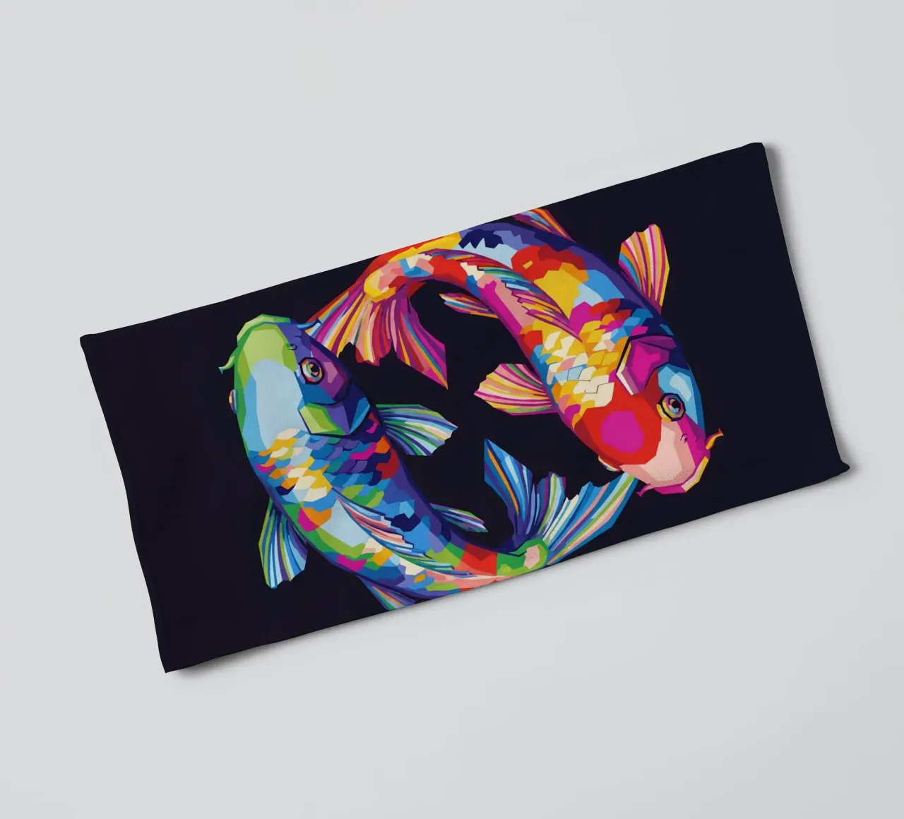 Pesce koi Yin Yang asciugamano da bagno da Wild Life studio