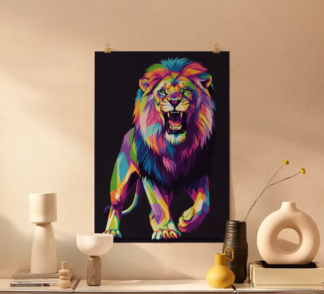 Arte del ruggito del leone poster da Wild Life studio