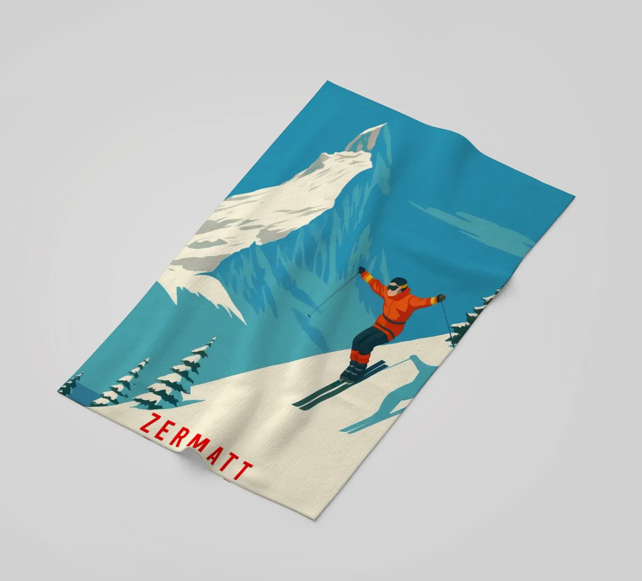 Zermatt & the Matterhorn telo mare da Attaboy Dsgn