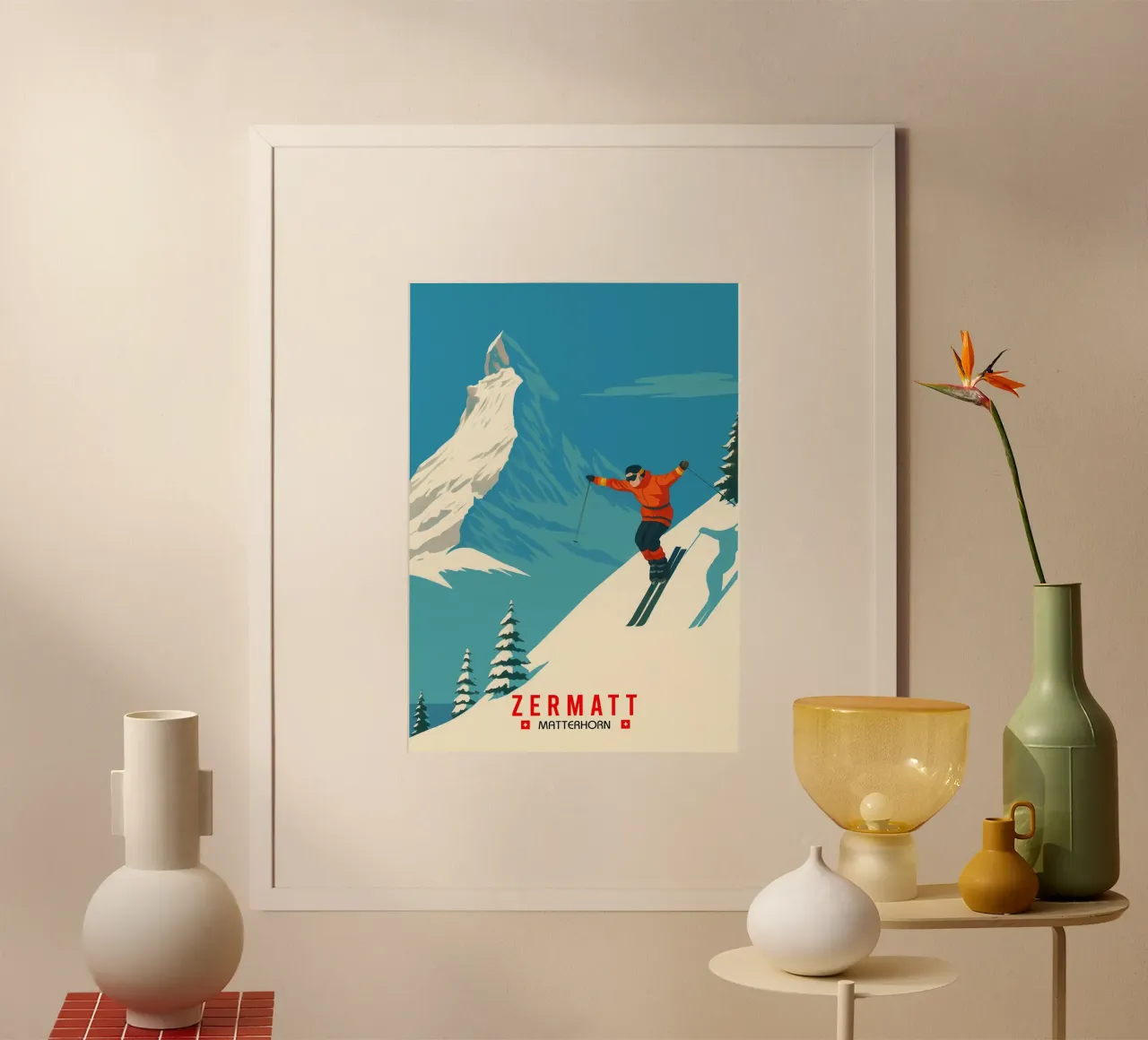 Zermatt & the Matterhorn poster da Attaboy Dsgn