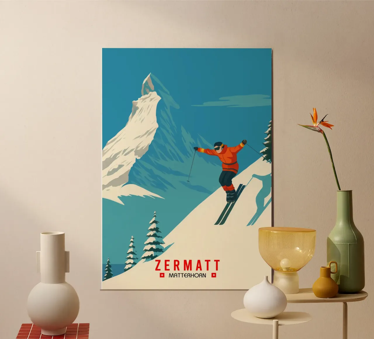 Zermatt & the Matterhorn poster da Attaboy Dsgn