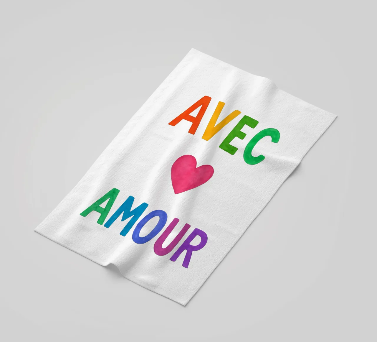 Con amore telo mare da typostudio