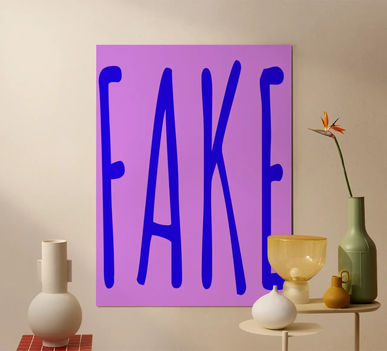 Fake. (3 Farbvarianten) poster da FRICKE DESIGN