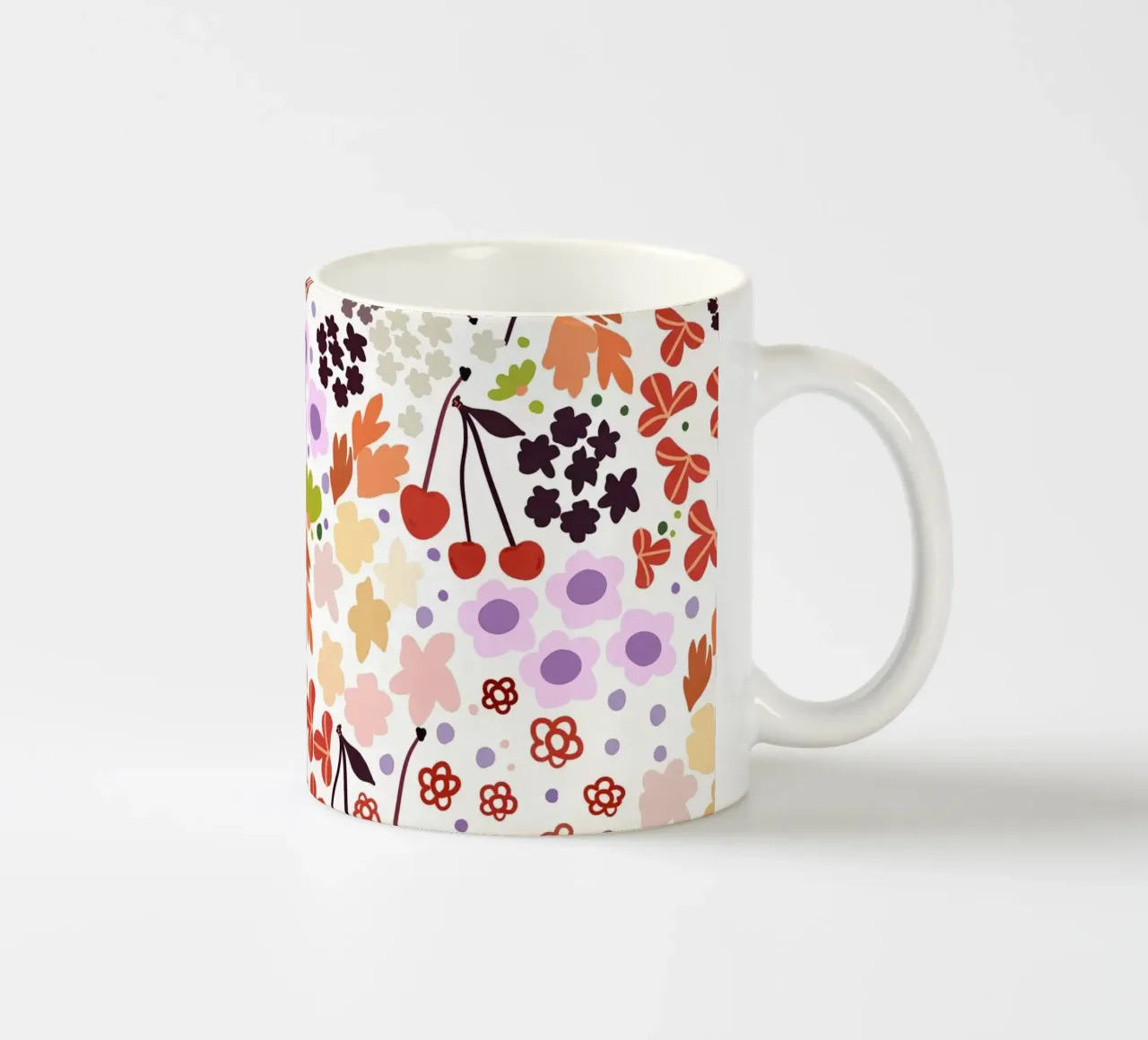 Piccolo campo di fiori bianchi tazza in ceramica da gulsengunel