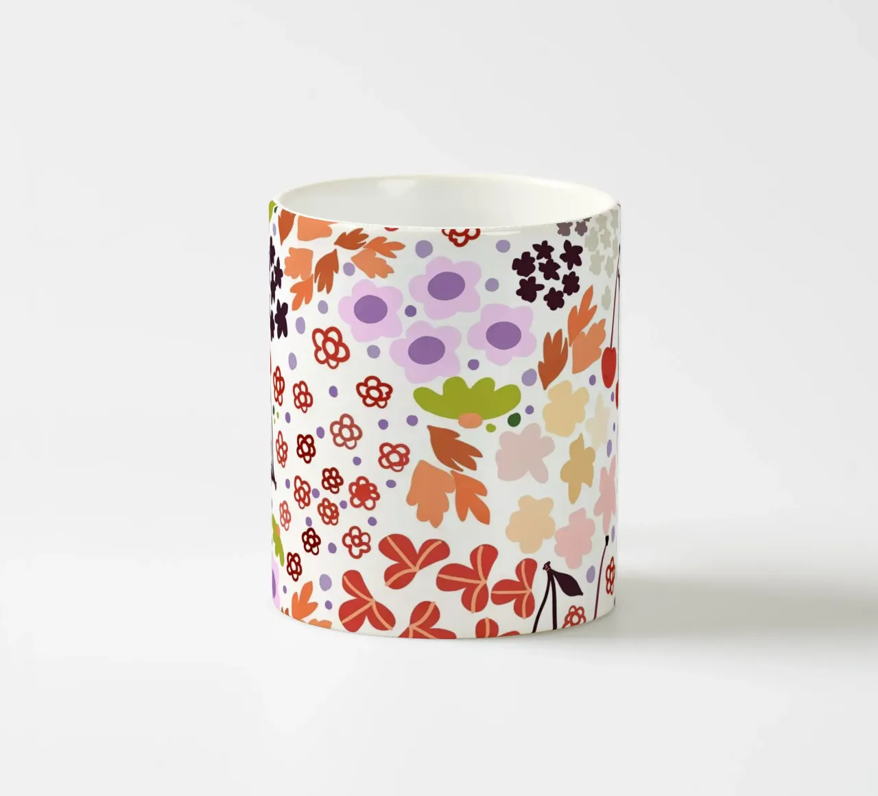 Piccolo campo di fiori bianchi tazza in ceramica da gulsengunel