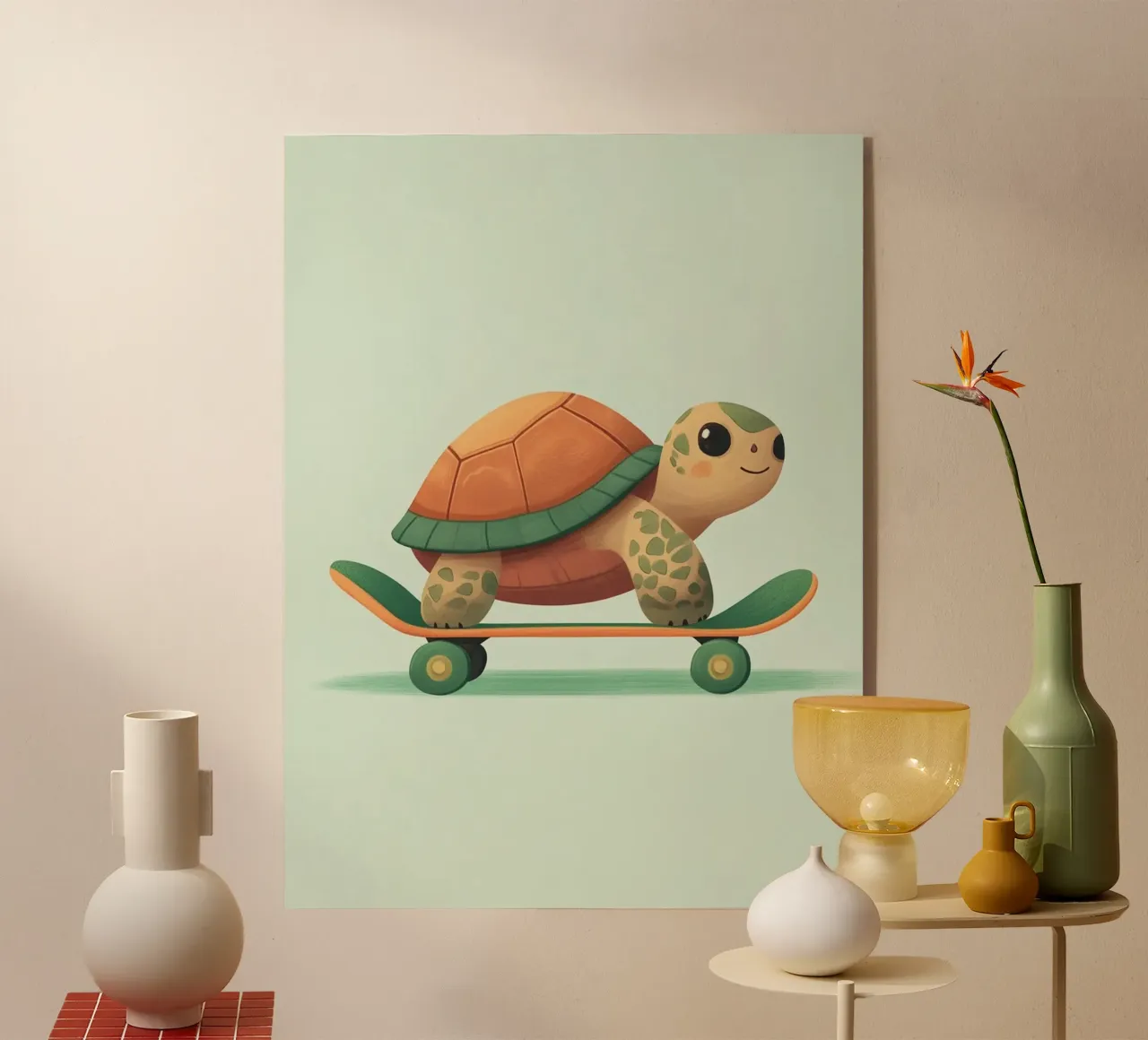Skateboarding Turtle plexiglass da wonderfolk