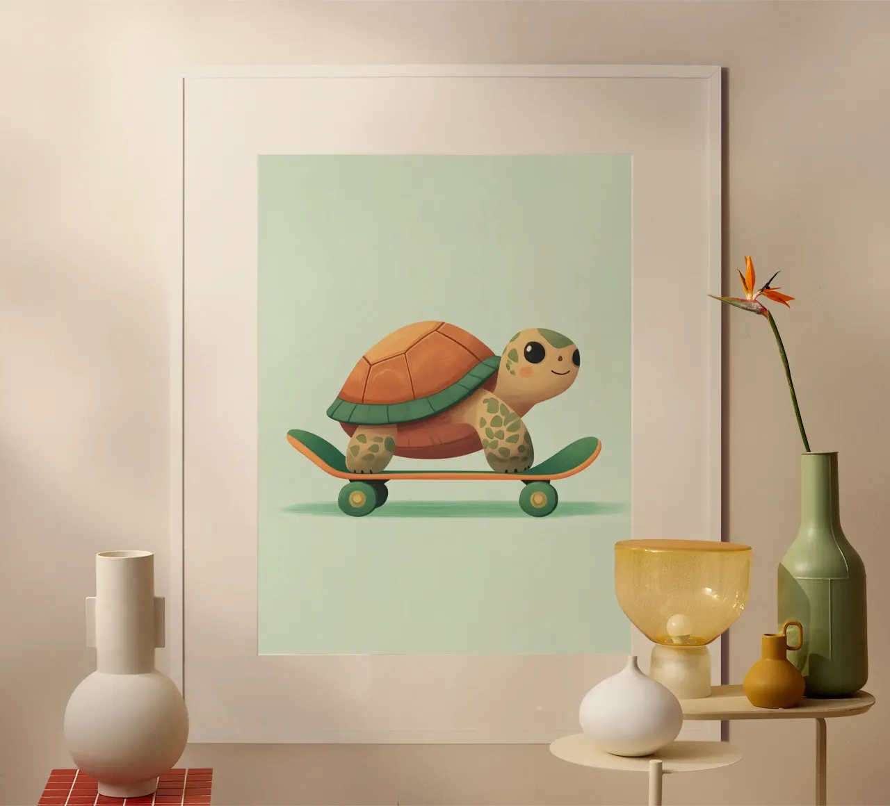 Skateboarding Turtle poster da wonderfolk