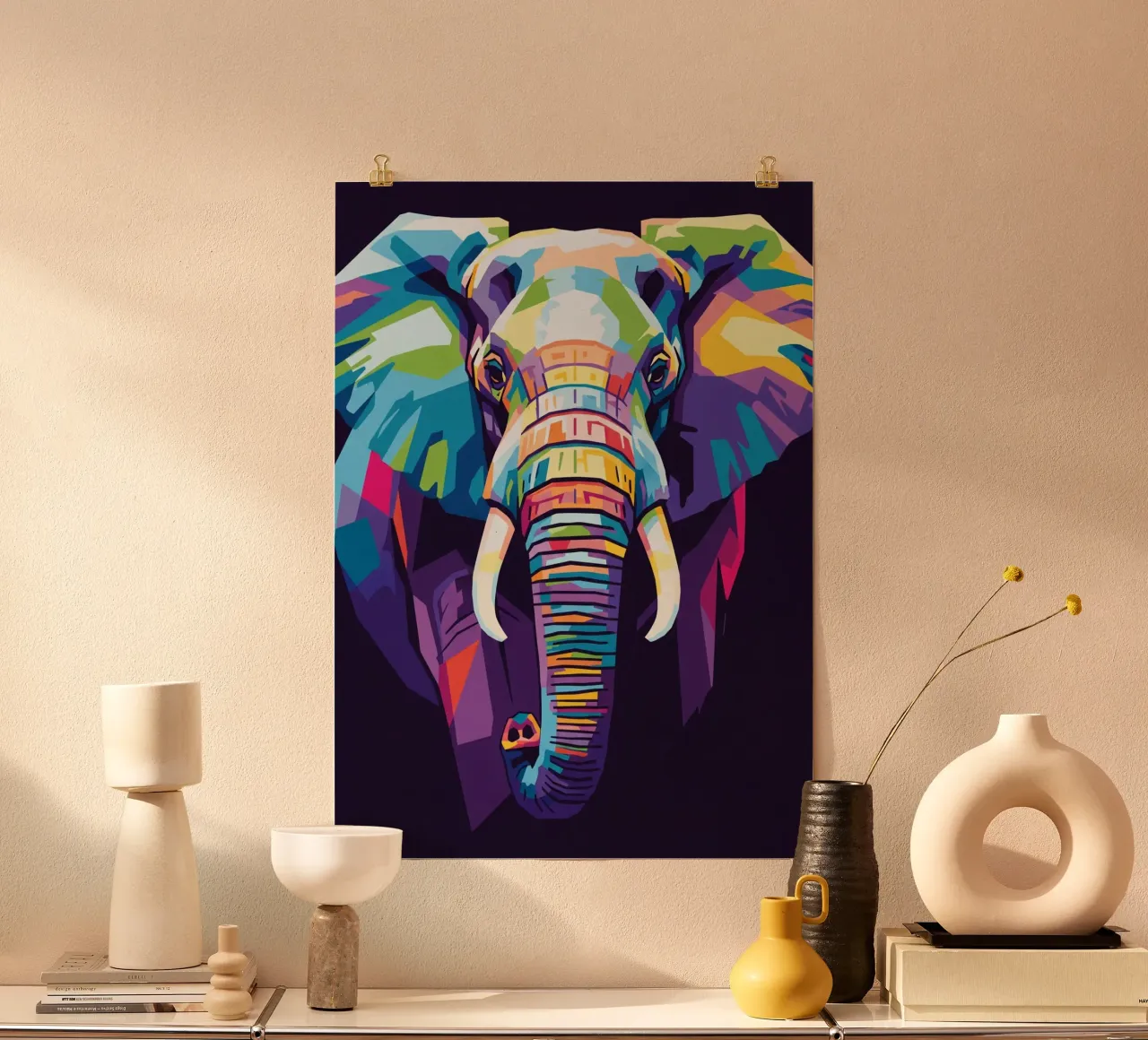 Arte dell'elefante (2) poster da Wild Life studio